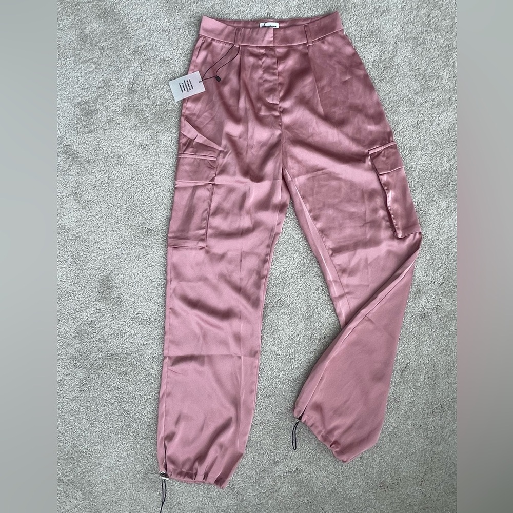 Superdown Blush Satin Trousers